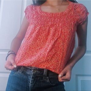 LOFT BEAUTIFUL RED PATTERNED (floral) BLOUSE